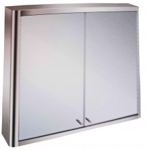 2 compartments Bathroom cabinet with mirror- 800 x700 x130mm