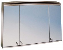 3 Compartments Bathroom cabinet with mirror - 800 x 600 x 130mm