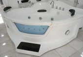 Bente Massage Bathtub with Front Glass and Foot Step 